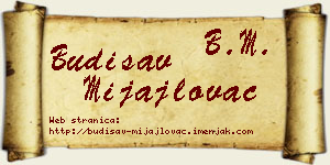 Budisav Mijajlovac vizit kartica